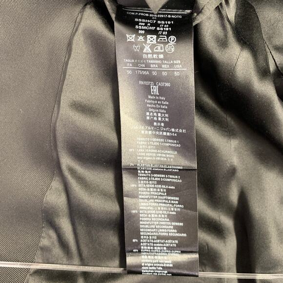 GIORGIO ARMANI Size 40 Black Jacquard Wool Blend Sport Coat - Picture 8 of 10